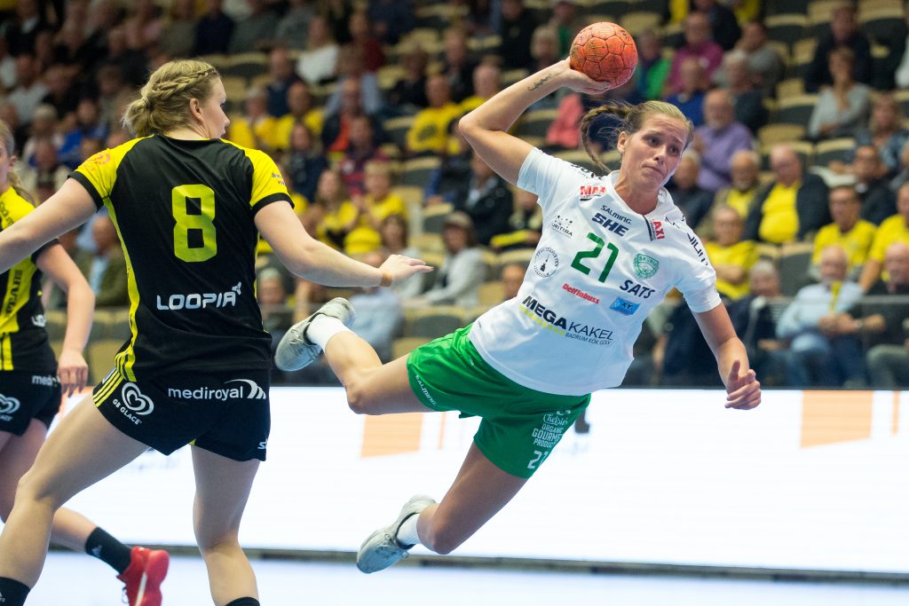 180920 Skurus Jennie Linéll under en handbollsmatch i SHE mellan Sävehof och Skuru den 20 september 2018 i Partille.
Foto: Michael Erichsen / BILDBYRÅN / Cop 89