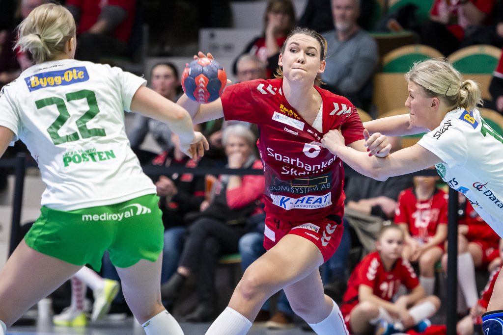 190315 Höörs Mikaela Mässing under handbollsmatchen i SHE mellan Höörs HK H65 och Skuru IK den 15 mars 2019 i Höör.
Foto: Christoffer Borg Mattisson / BILDBYRÅN / COP 261