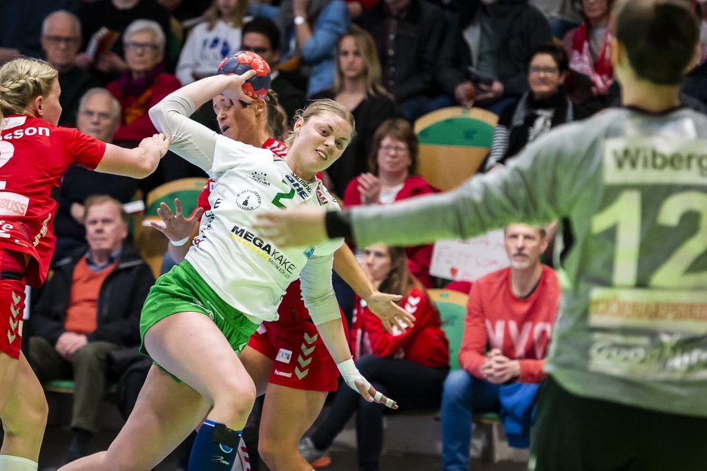190315 Skurus Ulrika Olsson under handbollsmatchen i SHE mellan Höörs HK H65 och Skuru IK den 15 mars 2019 i Höör.
Foto: Christoffer Borg Mattisson / BILDBYRÅN / COP 261