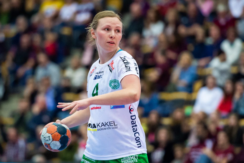 190501 Skurus Alexandra Bjärrenholt under semifinal 4 i SHE-slutspelet mellan Lugi och Skuru den 1 maj 2019 i Lund.
Foto: Christoffer Borg Mattisson / BILDBYRÅN / COP 261