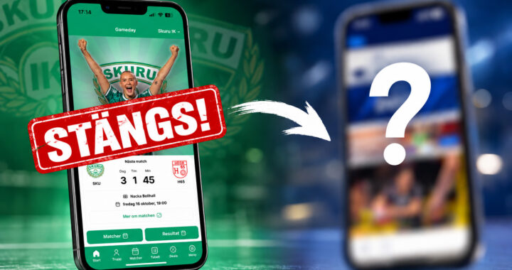 Gameday stängs – ny app för Handbollsligan på väg